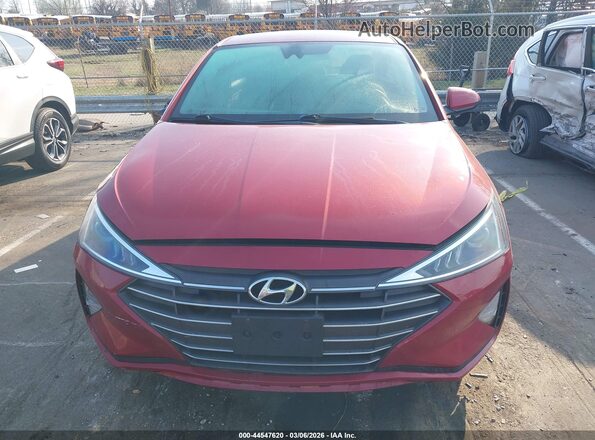 5NPD84LF9KH470194 2019 HYUNDAI ELANTRA Red ხელსაწყოთა პანელის ხედი