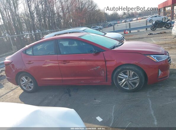 5NPD84LF9KH470194 2019 HYUNDAI ELANTRA Red უკანა სალონის ხედი