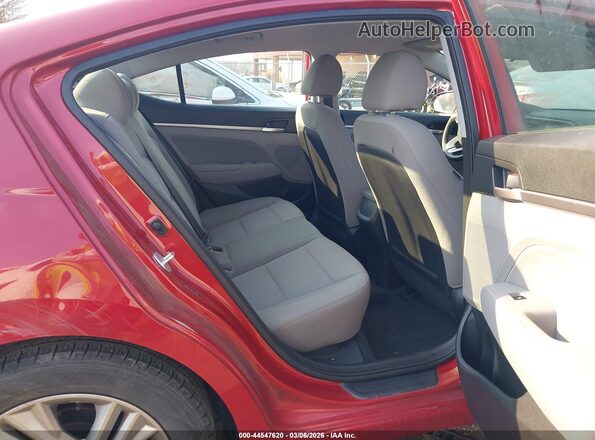 5NPD84LF9KH470194 2019 HYUNDAI ELANTRA Red VIN კოდის სტიკერის ხედი