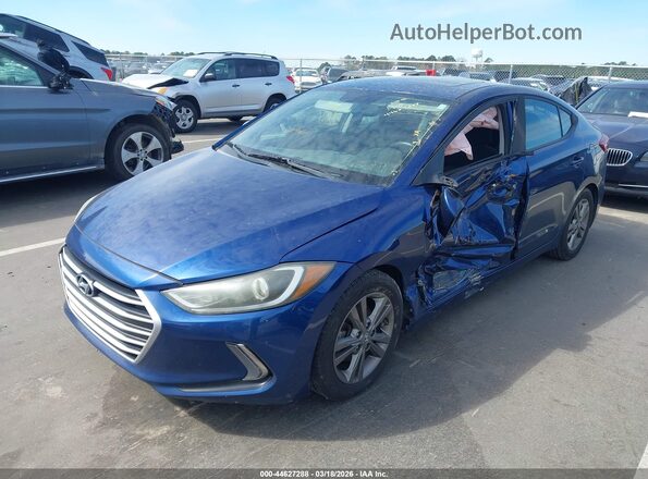 5NPD84LFXHH124289 2017 HYUNDAI ELANTRA Blue Vista tres cuartos delantera izquierda