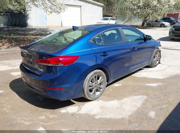 5NPD84LFXJH369714 2018 HYUNDAI ELANTRA Blue Հետևի աջ