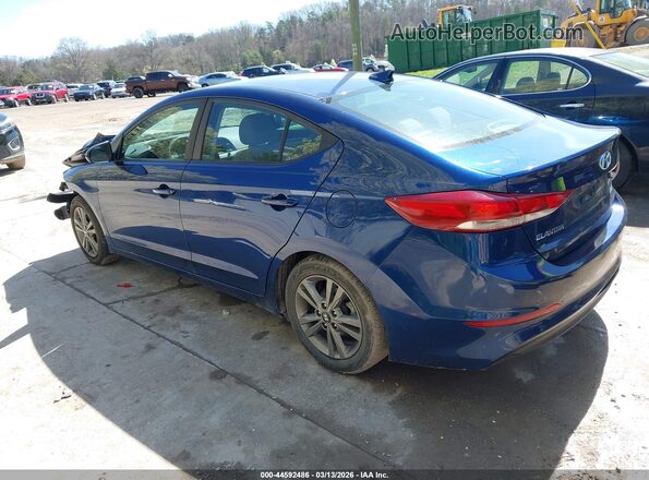 5NPD84LFXJH369714 2018 HYUNDAI ELANTRA Blue Հետևի ձախ