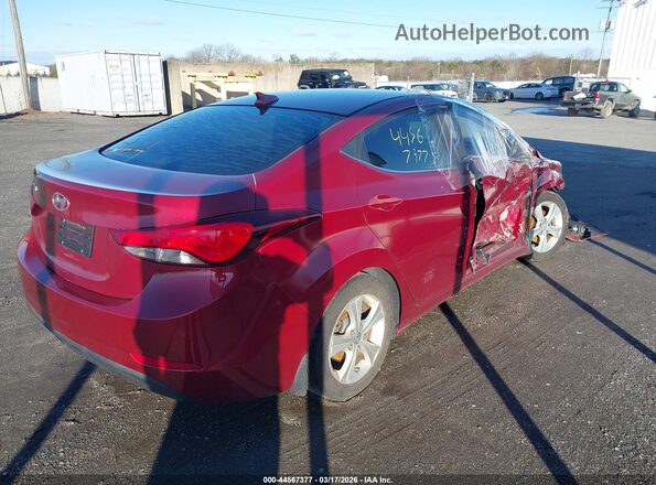 5NPDH4AE0GH729866 2016 HYUNDAI ELANTRA Red Trasero derecho