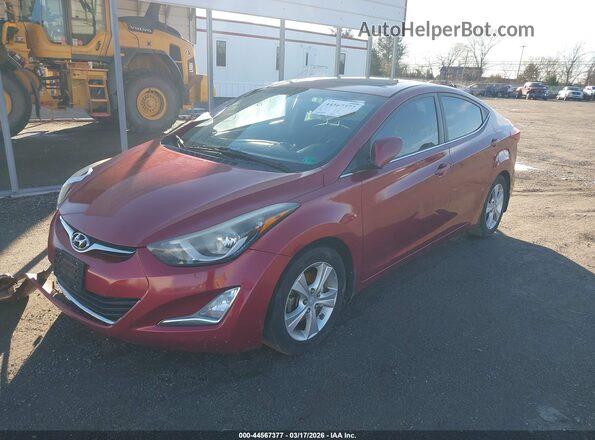 5NPDH4AE0GH729866 2016 HYUNDAI ELANTRA Red Vista tres cuartos delantera izquierda