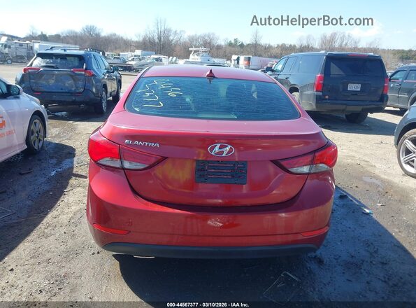 5NPDH4AE0GH729866 2016 HYUNDAI ELANTRA Red 