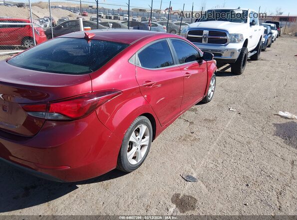 5NPDH4AE0GH766190 2016 HYUNDAI ELANTRA Red 
