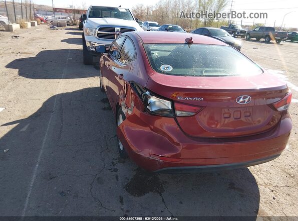 5NPDH4AE0GH766190 2016 HYUNDAI ELANTRA Red 
