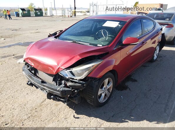 5NPDH4AE0GH766190 2016 HYUNDAI ELANTRA Red Vista interior trasera