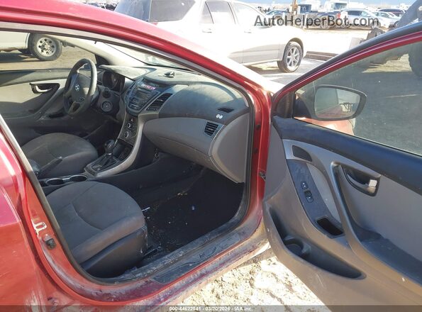 5NPDH4AE1GH730055 2016 HYUNDAI ELANTRA Maroon Вид салону спереду