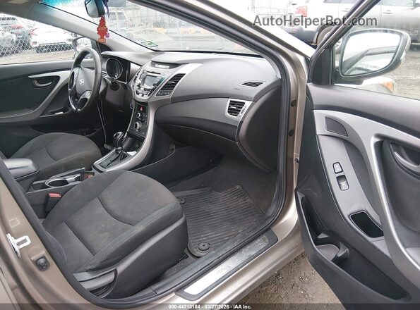 5NPDH4AE3GH770251 2016 HYUNDAI ELANTRA Beige Front interior view