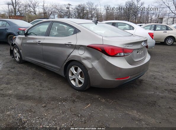 5NPDH4AE3GH770251 2016 HYUNDAI ELANTRA Beige Rear left