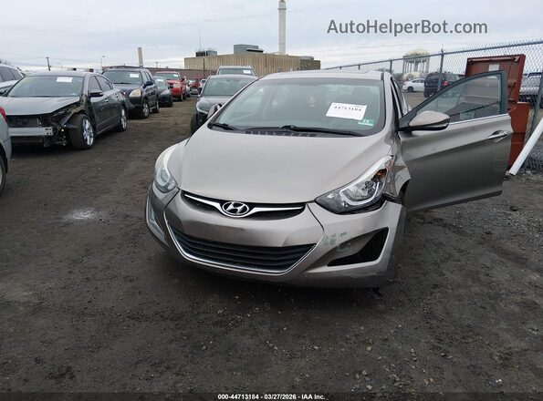 5NPDH4AE3GH770251 2016 HYUNDAI ELANTRA Beige Front view