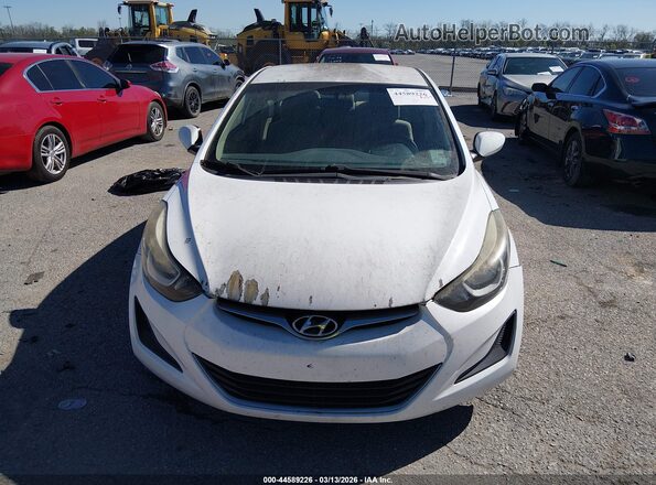 5NPDH4AE3GH786482 2016 HYUNDAI ELANTRA White Vista del cuadro de instrumentos