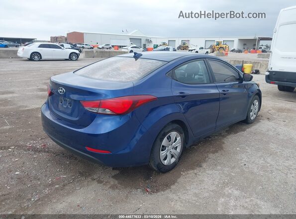 5NPDH4AE4GH702069 2016 HYUNDAI ELANTRA Blue Rear right