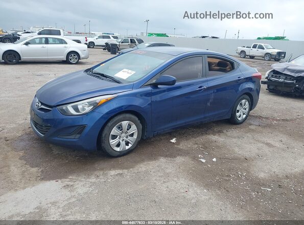 5NPDH4AE4GH702069 2016 HYUNDAI ELANTRA Blue 360 interior view