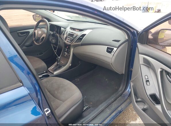 5NPDH4AE4GH702069 2016 HYUNDAI ELANTRA Blue Front interior view