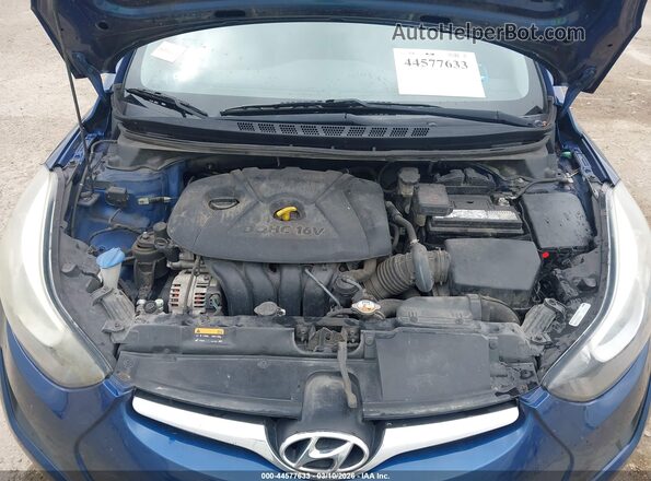 5NPDH4AE4GH702069 2016 HYUNDAI ELANTRA Blue Rear view