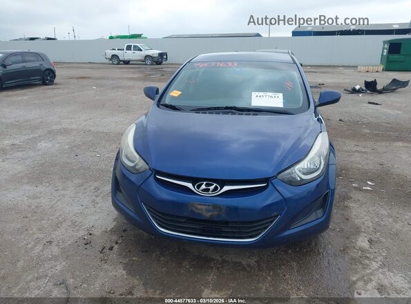 5NPDH4AE4GH702069 2016 HYUNDAI ELANTRA Blue Instrument cluster view