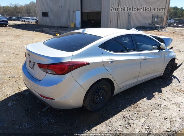 5NPDH4AE4GH705344 2016 HYUNDAI ELANTRA Silver Trasero derecho