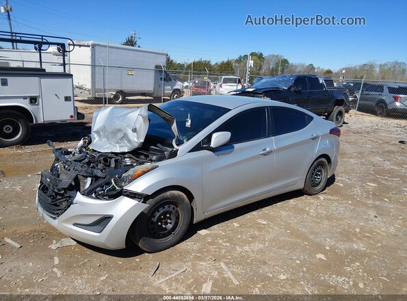 5NPDH4AE4GH705344 2016 HYUNDAI ELANTRA Silver Vista tres cuartos delantera izquierda