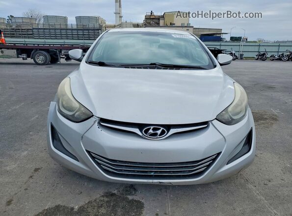 5NPDH4AE4GH716165 2016 HYUNDAI ELANTRA Silver Front view