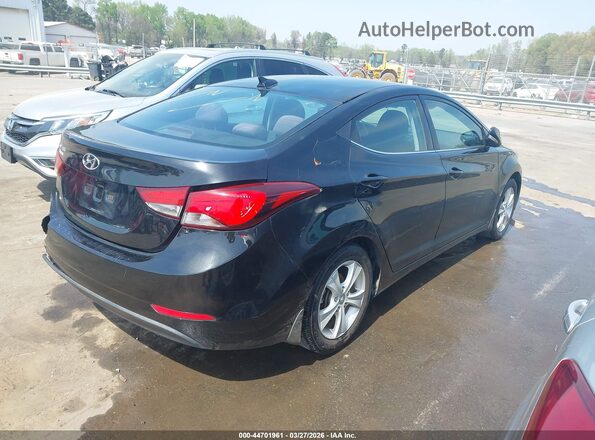 5NPDH4AE5GH788668 2016 HYUNDAI ELANTRA Black Задня права чверть