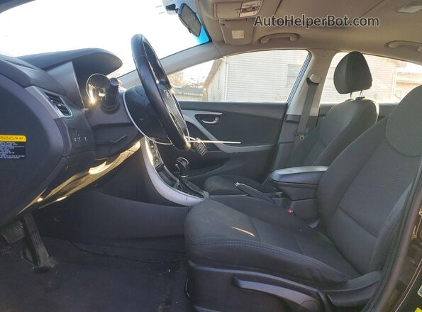 5NPDH4AE6GH730181 2016 HYUNDAI ELANTRA Черный Вид салона спереди