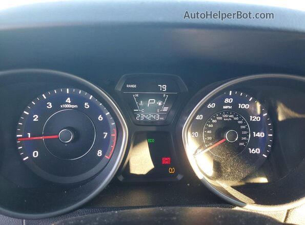 5NPDH4AE6GH730181 2016 HYUNDAI ELANTRA Черный Вид щитка приборов