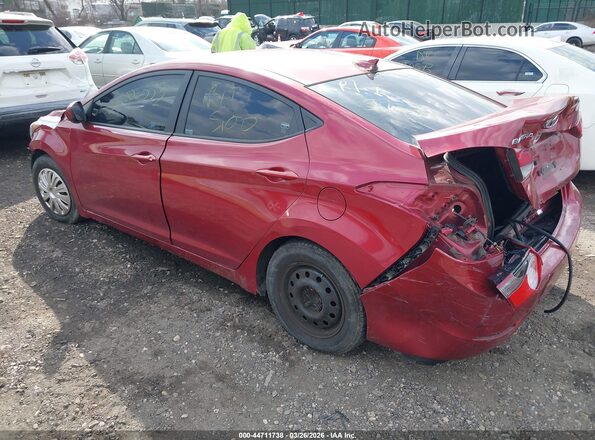 5NPDH4AE6GH787402 2016 HYUNDAI ELANTRA Red Задня ліва чверть