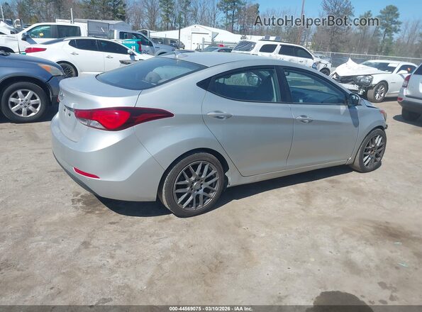 5NPDH4AE7GH765196 2016 HYUNDAI ELANTRA Silver Задня права чверть