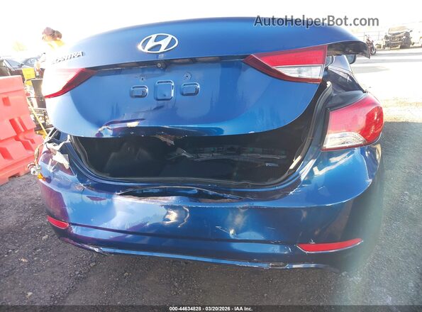 5NPDH4AE8GH657489 2016 HYUNDAI ELANTRA Blue Вид спереду