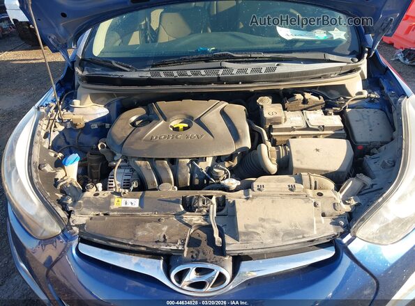 5NPDH4AE8GH657489 2016 HYUNDAI ELANTRA Blue Вид ззаду