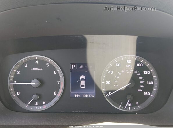 5NPE24AF2HH531077 2017 HYUNDAI SONATA White უკანა სავარძლების ხედი