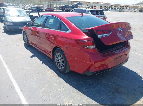 5NPE24AF2KH804798 2019 HYUNDAI SONATA Red უკანა მარცხენა