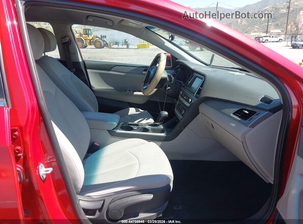 5NPE24AF2KH804798 2019 HYUNDAI SONATA Red წინა სალონის ხედი