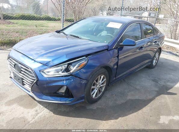 5NPE24AF3JH601319 2018 HYUNDAI SONATA Синий Передняя левая четверть
