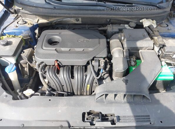 5NPE24AF3JH601319 2018 HYUNDAI SONATA Синий Вид сзади