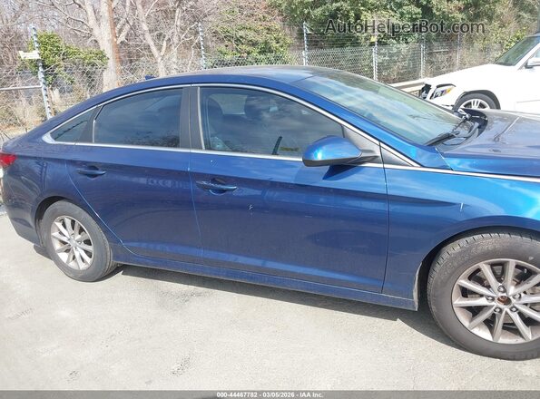 5NPE24AF3JH601319 2018 HYUNDAI SONATA Синий Вид задней части салона