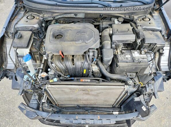 5NPE24AF4JH635429 2018 HYUNDAI SONATA Серый Вид задней части салона