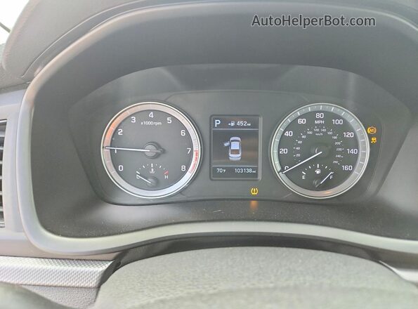 5NPE24AF4JH635429 2018 HYUNDAI SONATA Серый Вид щитка приборов
