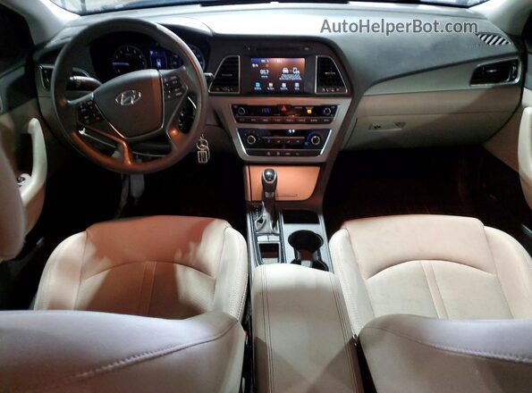 5NPE24AF5GH357164 2016 HYUNDAI SONATA Синий Вид панели приборов