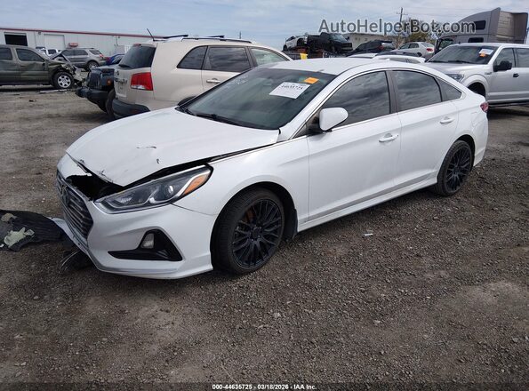 5NPE24AF5KH806951 2019 HYUNDAI SONATA White Vista tres cuartos delantera izquierda
