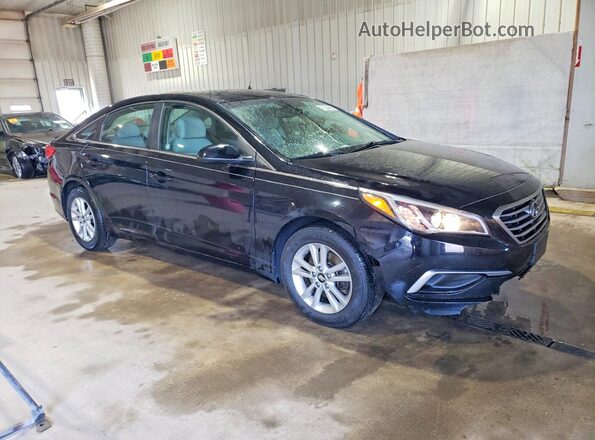 5NPE24AF6GH312606 2016 HYUNDAI SONATA Black Передня права чверть