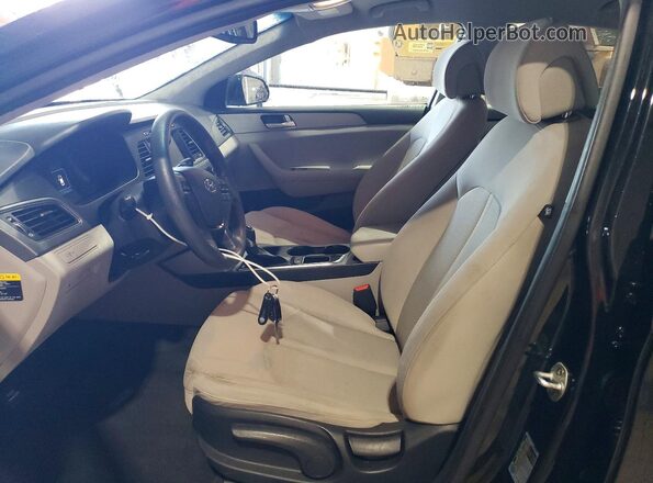 5NPE24AF6GH312606 2016 HYUNDAI SONATA Black Вид салону спереду
