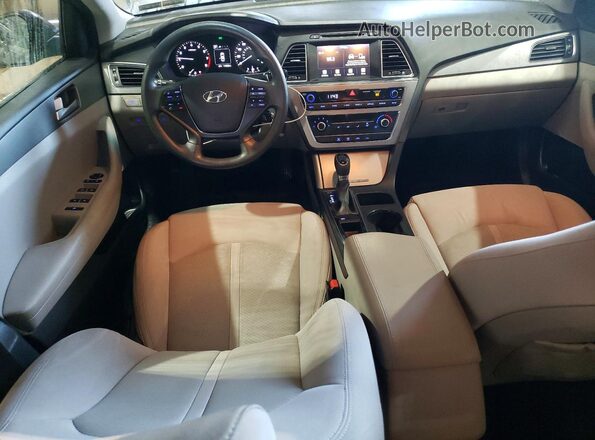 5NPE24AF6GH312606 2016 HYUNDAI SONATA Black Вид панелі приладів