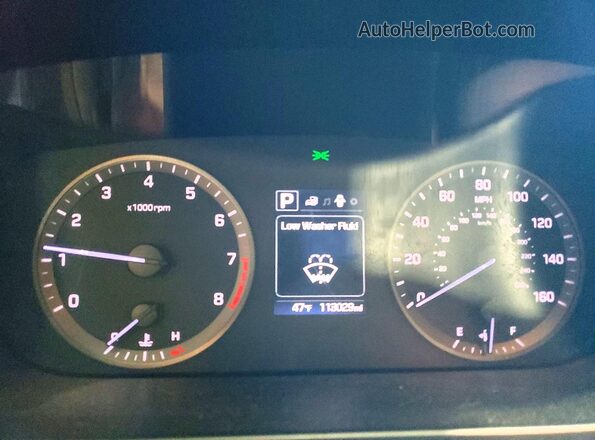 5NPE24AF6GH312606 2016 HYUNDAI SONATA Black Вид щитка приладів