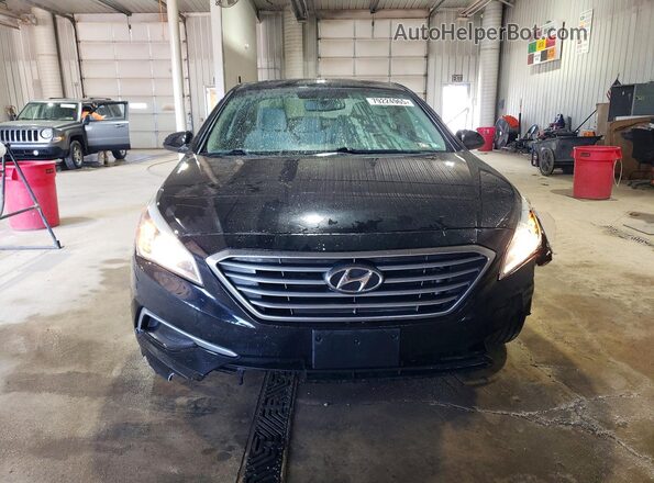 5NPE24AF6GH312606 2016 HYUNDAI SONATA Black Вид спереду