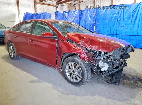 5NPE24AF6GH387175 2016 HYUNDAI SONATA Бордовый Передняя правая четверть