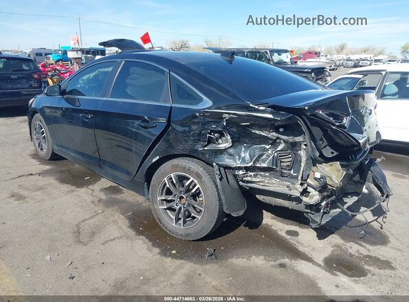 5NPE24AF6JH620351 2018 HYUNDAI SONATA Black უკანა მარცხენა