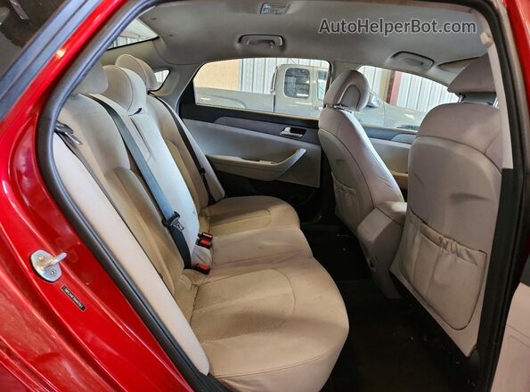 5NPE24AF7HH447563 2017 HYUNDAI SONATA Red Rear seats view
